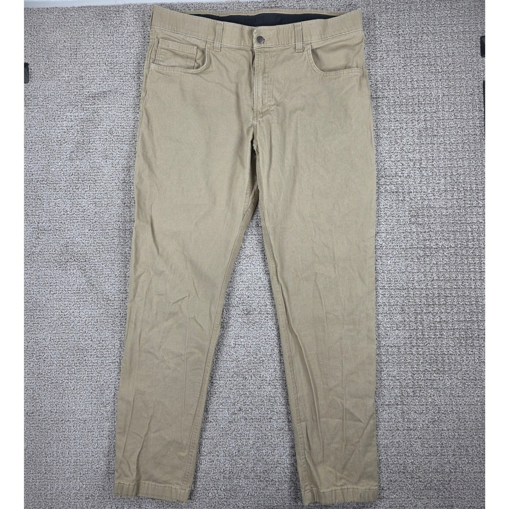 Origin USA Moab Mens Straight Leg Stretch Canvas Work Pants Khaki Tan Size 40x34